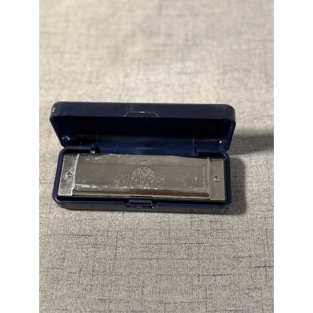 Mars 10-Hole Diatonic Harmonica with Blue Case Kaman Music Made in China Works